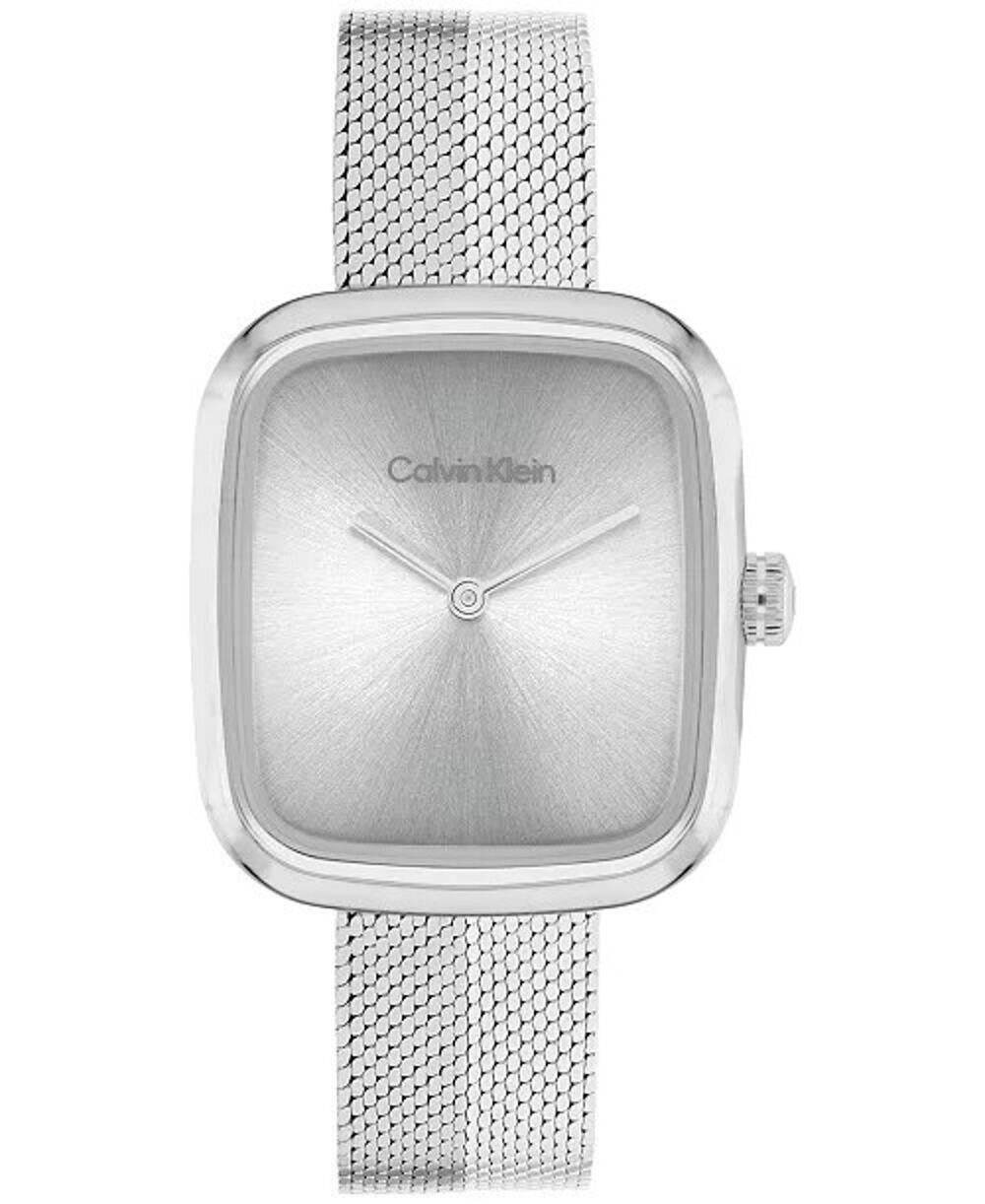 Calvin Klein Women's Adore Silver Tone Stainless Steel Mesh Bracelet Watch, 30mm